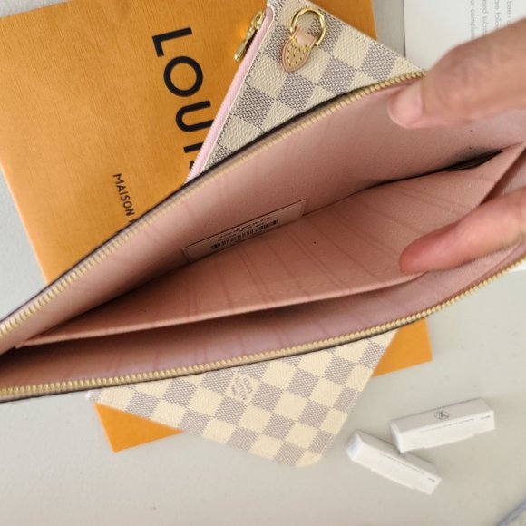 Louis Vuitton Neverfull Pochete Damier Ebene pink - Picture 7 of 15